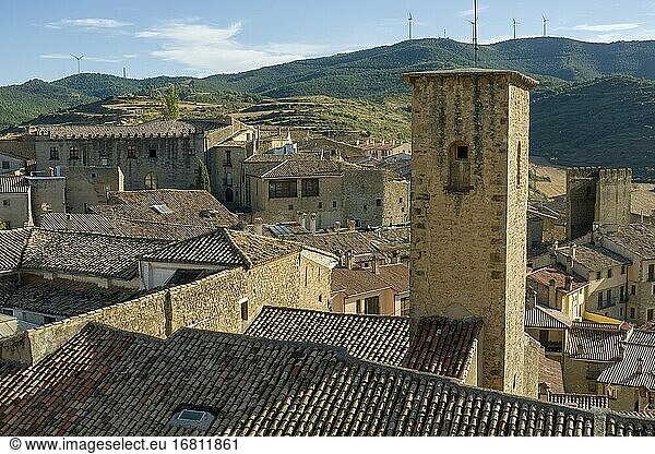 Sos del Rey Catolico Dorf in Cinco Villen Zaragoza Provinz Aragon Spanien am 22. August 2020.