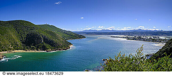 South Africa  Eastern Cape  Panoramic view of Knysna Lagoon