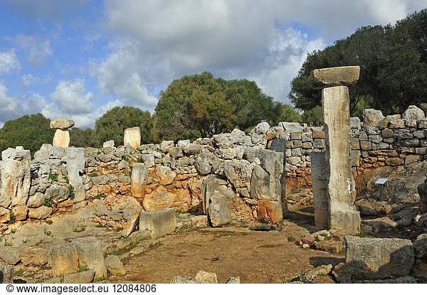 South section of Torre d'en Galmes a Talayotic site on the island of Menorca  Balearic Islands  Spain  Europe.