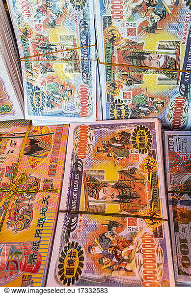 Souvenir bank notes in Yangon  Myanmar