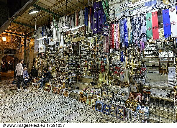 Souvenir Shop  Bazaar  Old City  Jerusalem  Israel  Asia