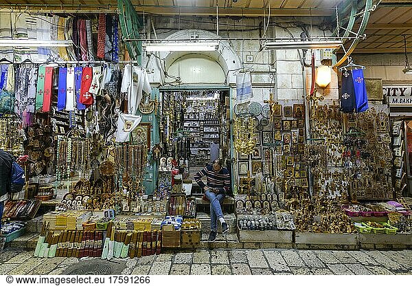 Souvenir Shop  Bazaar  Old City  Jerusalem  Israel  Asia