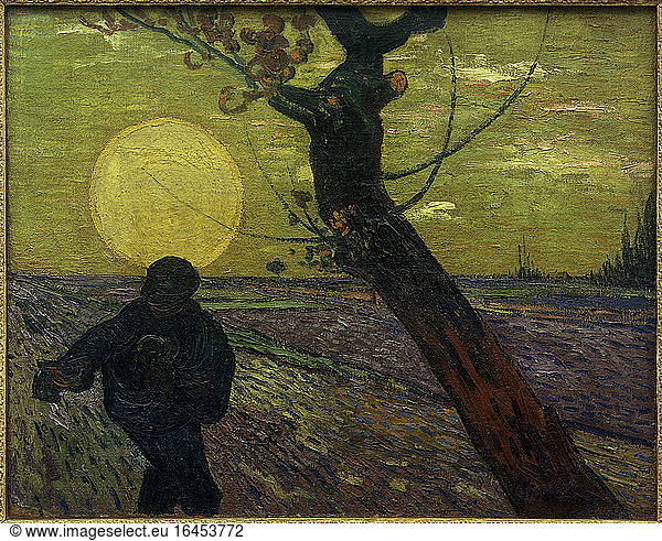 Sower at sunset