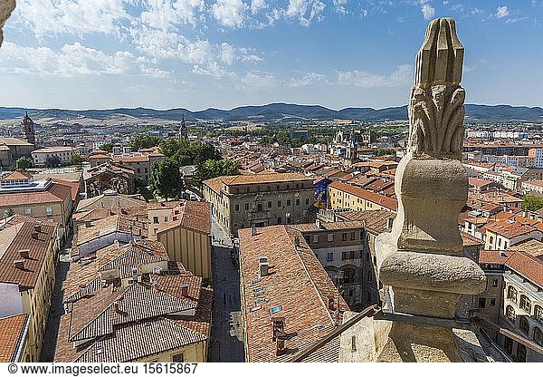 Spain,  Alava,  bask country,  Vitoria Gazteiz,  view of the ancient city from Santa Maria Cathedral