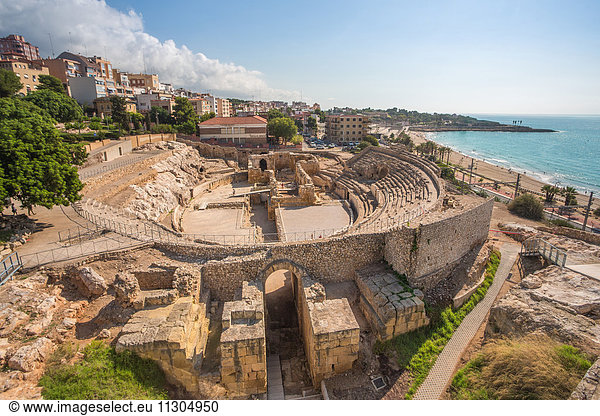 Spain,  Catalonia,  Tarragona City,  Roman Amphitheatre,  UNESCO World Heritage