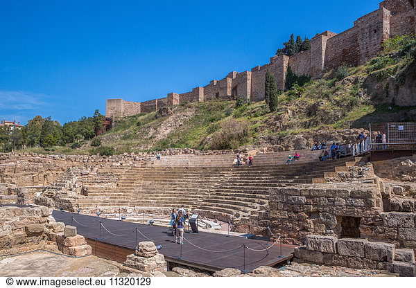 Spain  Andalucia  Malaga City  Ruins of Roman Theater