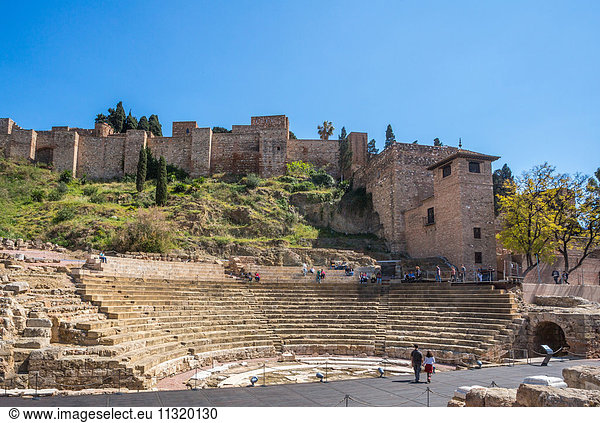 Spain  Andalucia  Malaga City  Ruins of Roman Theater