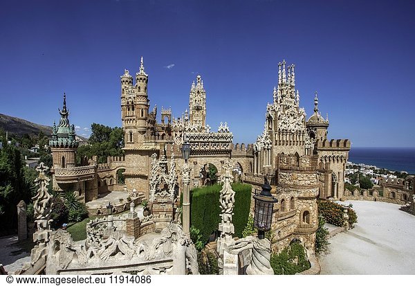 Spain  Andalucia  Malaga Province  Costa del Sol Benalmadena City  Colomares Castle .
