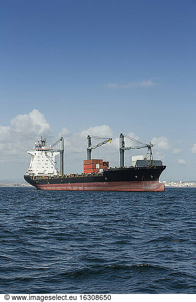 Spain  Andalusia  Algeciras  cargo ship  roadstead