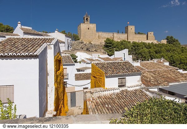 Spain  Andalusia  Malaga Province  the moorish castle at Antequera.