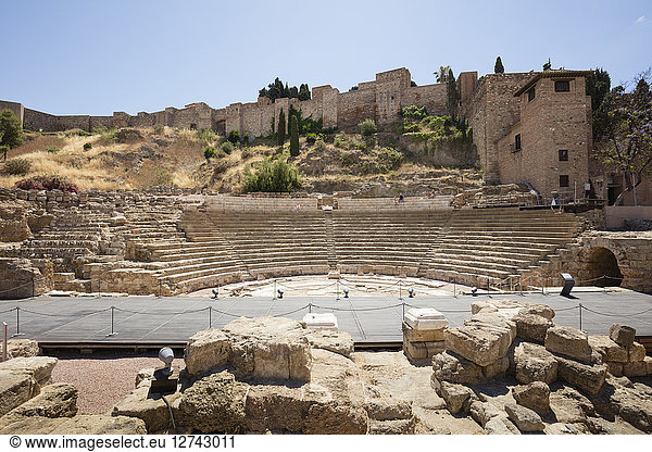 Spain  Andalusia  Malaga  Roman theater and Alcazaba