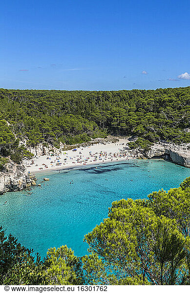 Spain  Balearic Islands  Menorca  beach at Cala Mitjana