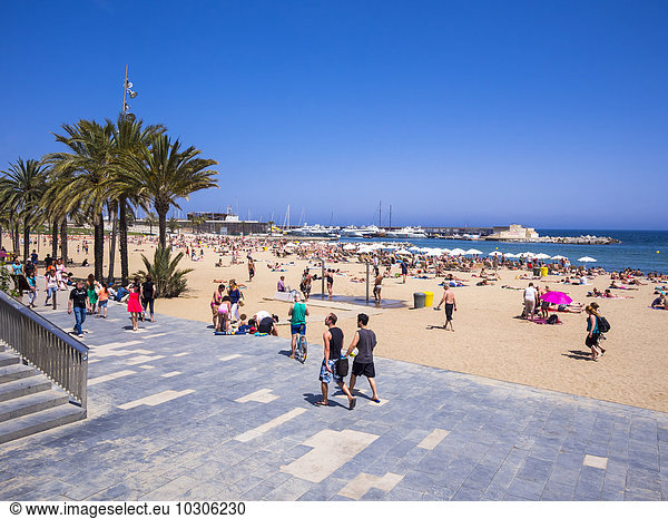 Spain  Barcelona  Beach of San Sebastia  Platja de Barceloneta