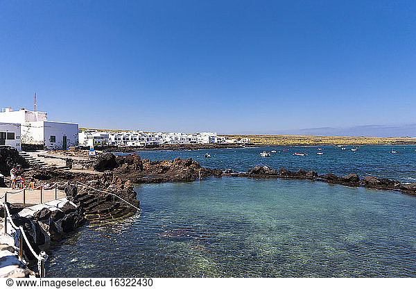 Spain  Canary Islands  Lanzarote  Punta Mujeres  Fishing village Arrieta