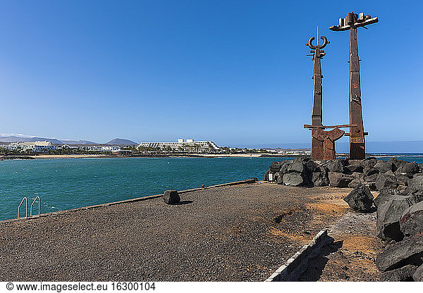 Spain  Canary Islands  Lanzarote  work of art Las Cucharas at Costa Teguise