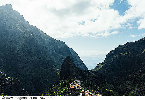 Spain  Canary Islands  Masca  Peaks of Macizo de Teno range