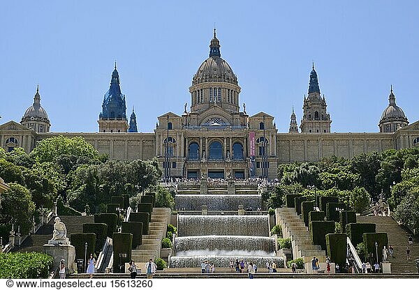 Spain  Catalonia  Barcelona  Montjuic Hill  Catalonia National Museum of Art (MNAC)  National Palace (Palau Nacional)
