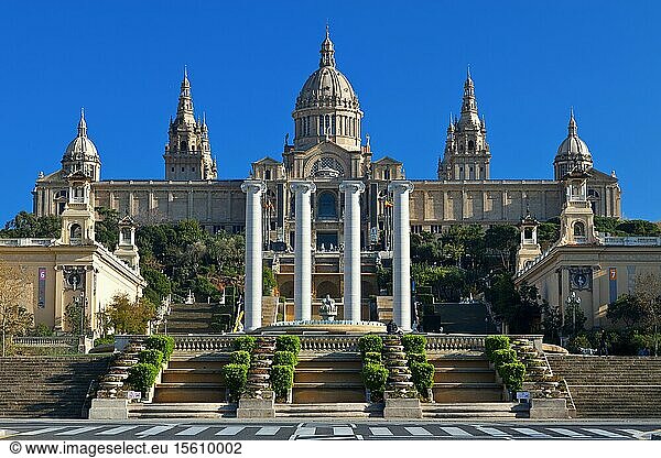 Spain  Catalonia  Barcelona  Montjuic  National Palace (Palau Nacional)  Catalonia National Museum of Art (MNAC)