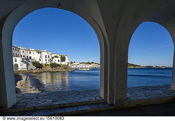 Spain  Catalonia  Cadaques  picturesque fishing village with typical Catalan architecture