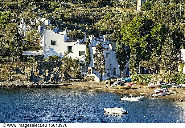 Spain  Catalonia  Cap de Creus nature park  Portlligat  little fishing harbour that houses Salvador Dali House Museum