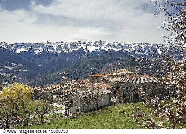 Spain  Catalonia  Sierra del Cadi massif  village of Traversseres