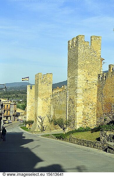 Spain  Catalonia  Tarragona Province  Alt Camp comarca  La ruta del Cister  Aiguamurcia  Montblanc  city walls