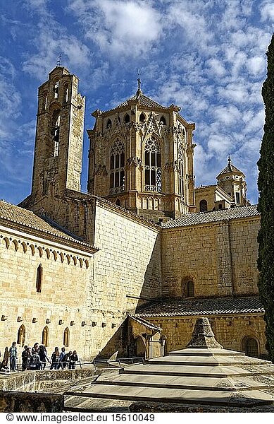 Spain  Catalonia  Tarragona Province  Conca de Barbera comarca  Vimbodi  La ruta del Cister  Monastery Santa Maria de Poblet  listed as World Heritage by UNESCO  the cloister