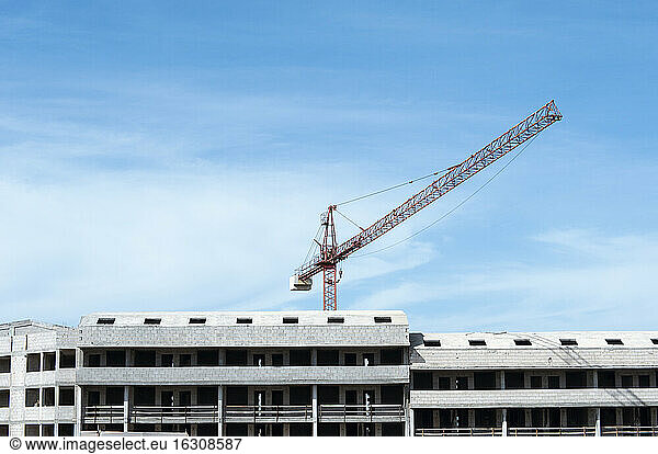Spain  Fuerteventura  construction site of new apartement complex