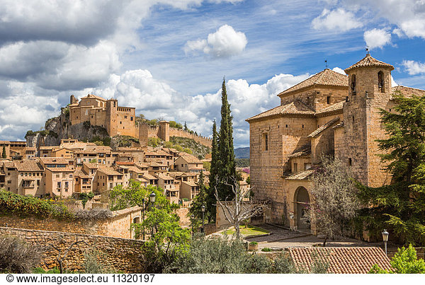 Spain  Huesca Province  Alquezar City  San Miguel Church and Santa Maria Colegiata