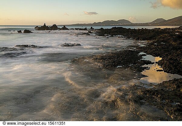 Spain  Islands of the Canary Islands  Island of Lanzarote  the village and the coast of Punta Mujeres