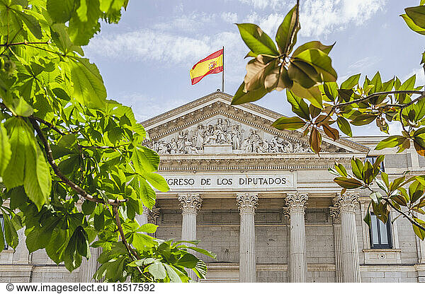 Spain  Madrid  Facade of Congress of Deputies