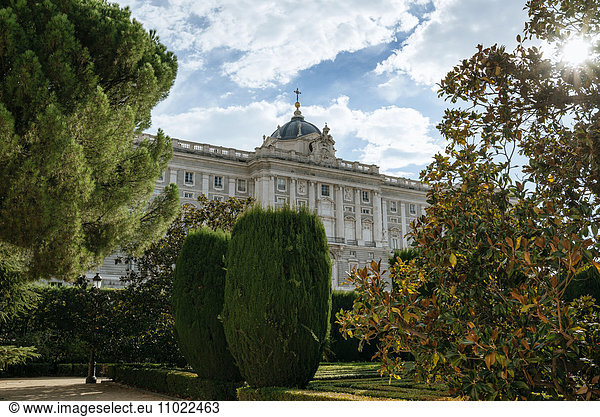 Spain  Madrid  Gardens and the Royal Palace