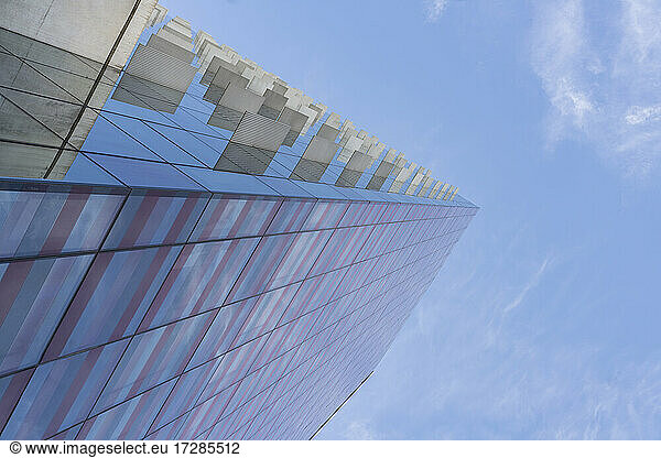 Spain  Madrid  Low angle view of Edificio Nozar office building