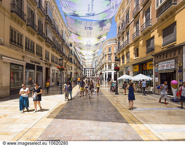 Spain  Malaga  shopping street Calle Molina Lario