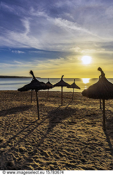 Spain  Mallorca  El Arenal  beach at sunrise