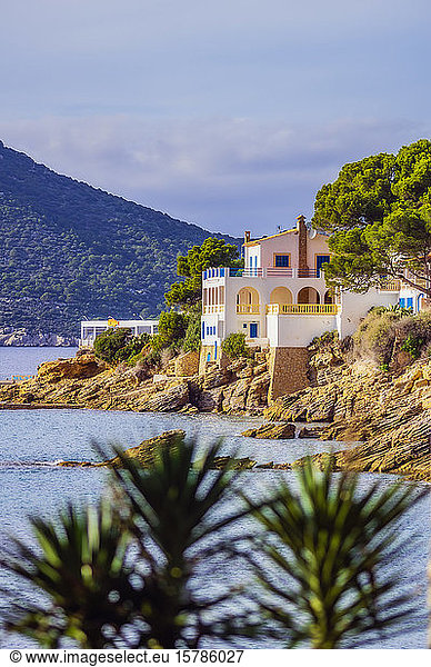 Spain  Mallorca  Sant Elm  remote house at coast
