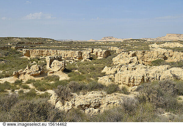 Spain Navarra Arguedas desert of bardenas reales Natural Park UNESCO Biosphere Reserve