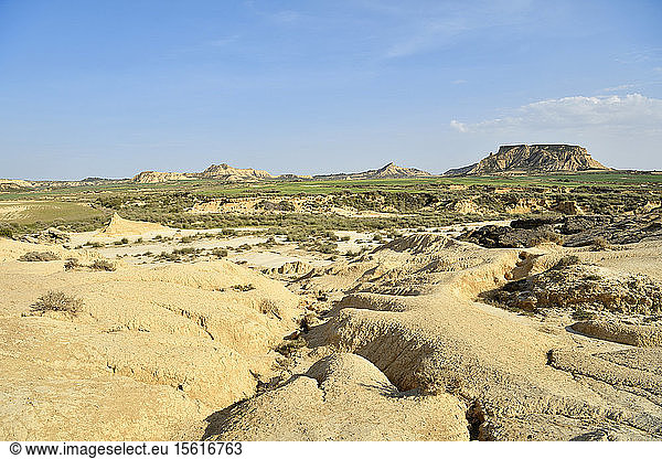 Spain Navarra Arguedas desert of bardenas reales Natural Park UNESCO Biosphere Reserve