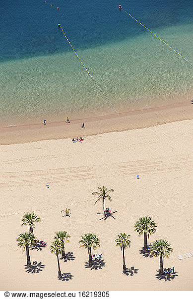 Spain  View of Playa de las Teresitas beach