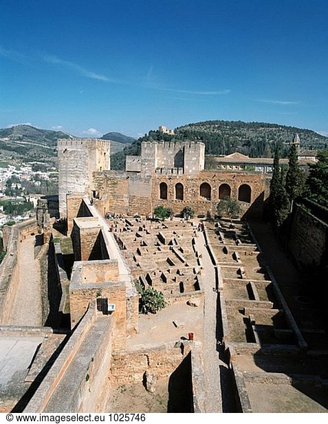Spanien  Andalusien  Granada  Alhambra  Alcazaba  Festung