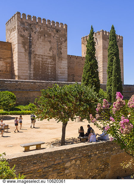 Spanien  Andalusien  Granada  Alhambra Palast  Alcazaba