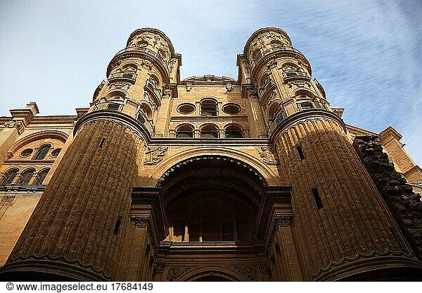 Spanien  Andalusien  Malaga  Turm der Kathedrale  Santa Iglesia Catedral Basilica de la Encarnacion  Europa