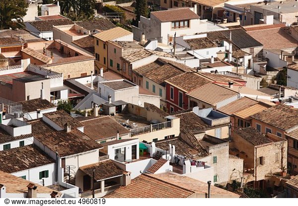 Spanien  Balearen  Mallorca  Blick auf das Dorf Capdepera
