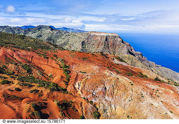 Spanien  Kanarische Inseln  Agulo  Braunerodierter Berghang