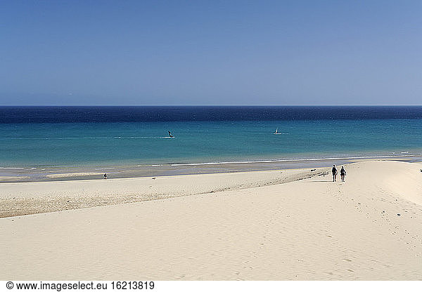 Spanien  Kanarische Inseln  Fuerteventura  Jandia  Blick auf den Strand von Sotavento