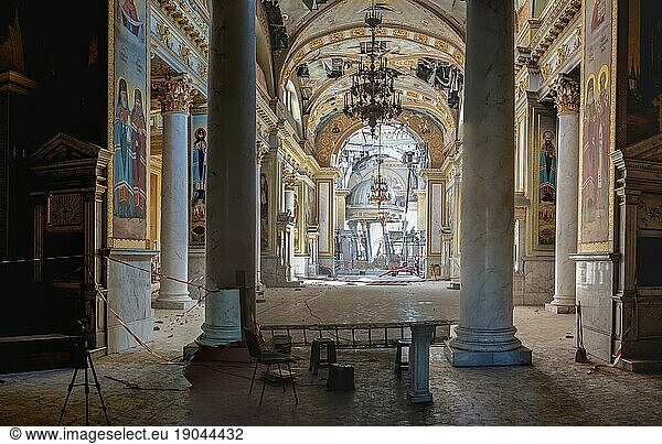 Spaso-Preobrazhensky Cathedral damaged by a Russian missile