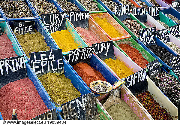 spices in the market in Douz  Tunisia