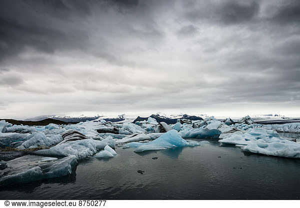 Spiegelung See Meer Eis Skaftafell Nationalpark Jökulsárlón Island Lagune Reflections