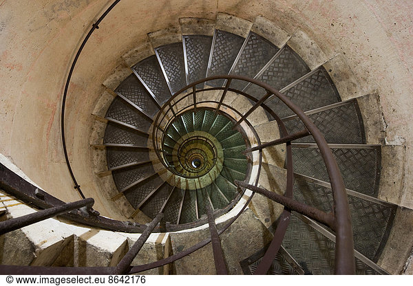 Spiral staircase in the Arc de Triomphe  Paris  France