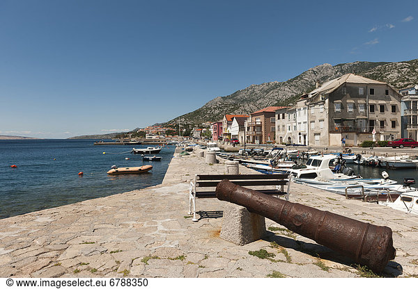 Sportboothafen  Karlobag am Adriatischen Meer  Dalmatien  Kroatien  Südeuropa  Europa